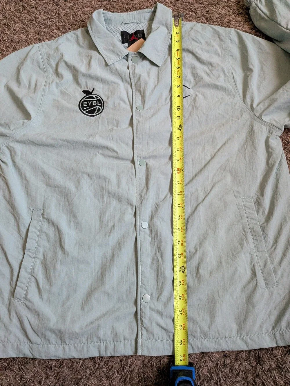 NWT Jordan 23 EYBL Snap Button Green Mineral Mesh Lined Jacket Men's L